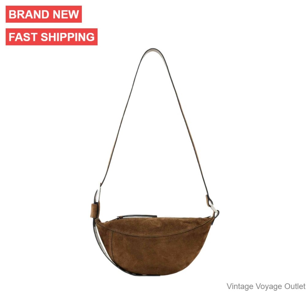 Soft Suede Crossbody Hobo Bag With Zipper Closure